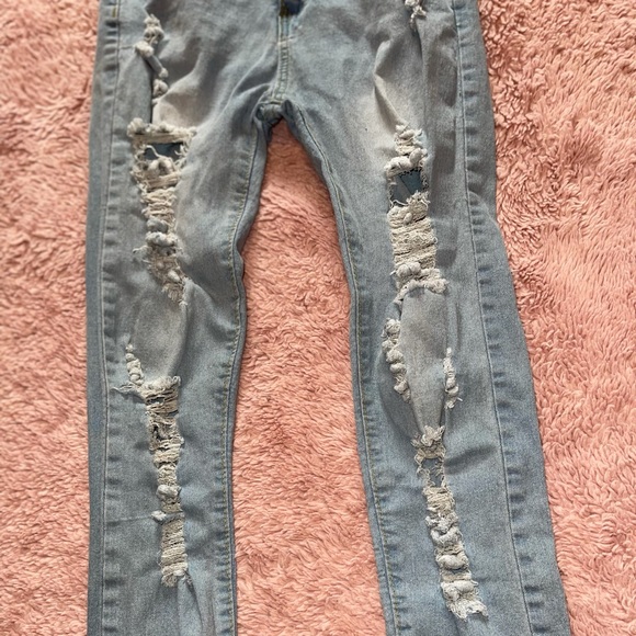 SHEIN High Waist Ripped Skinny Jeans - Picture 2 of 7